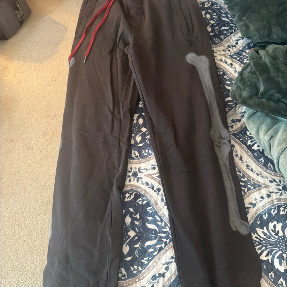 Men's Black Pants with Red Accents